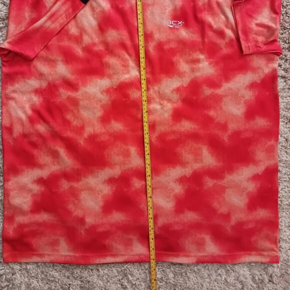 Acx Active Mens Short Sleeve Pullover T-Shirt Sports  Size XL Orange Camouflage - Picture 6 of 6